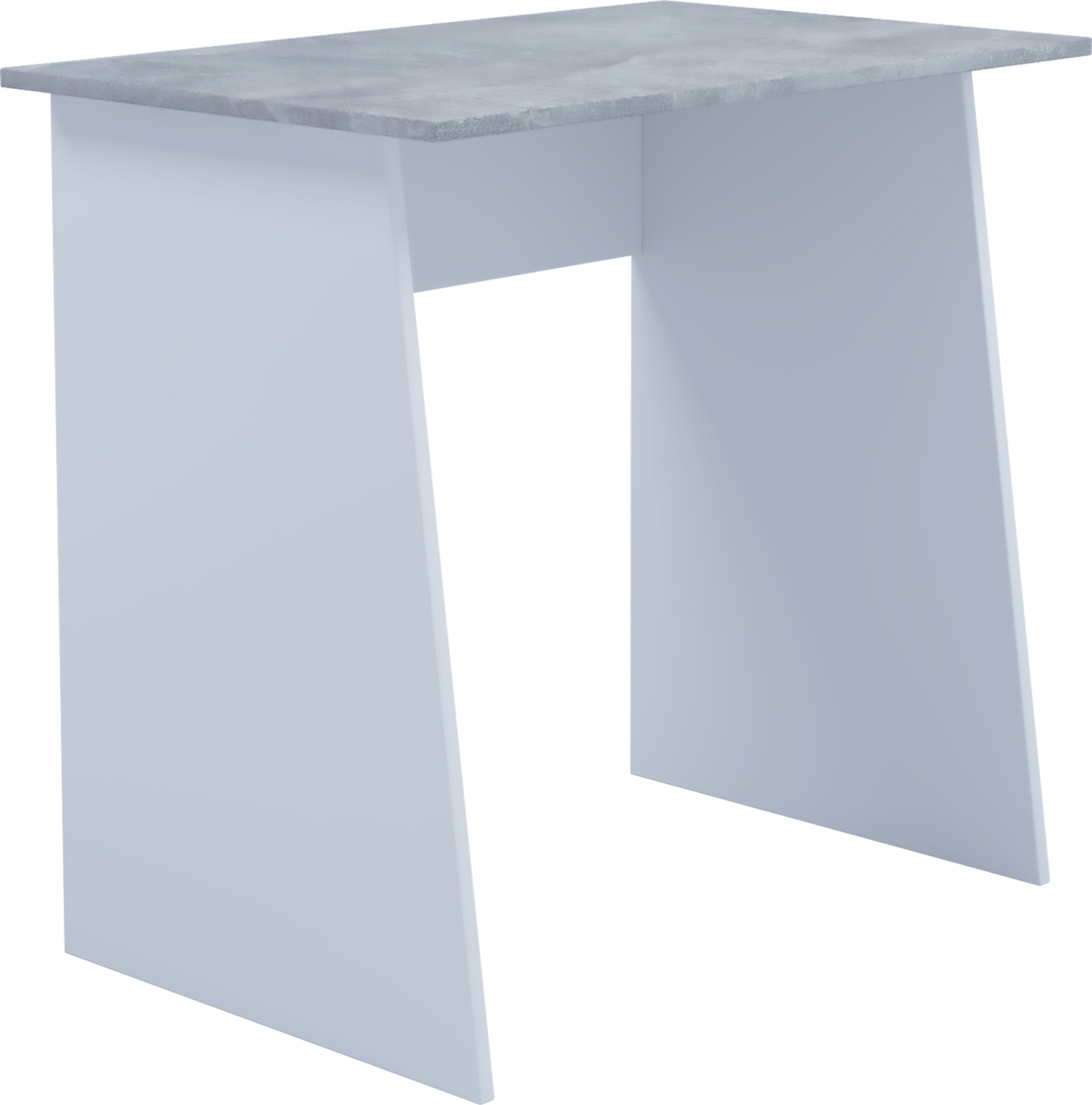 Schreibtisch MASOLA MINI - weiß-beton - 80 cm breit