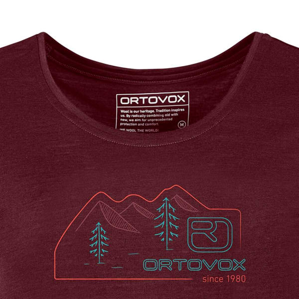 T-shirt randonnée ORTOVOX 140 COOL VINTAGE BADGE TS W WINETASTING