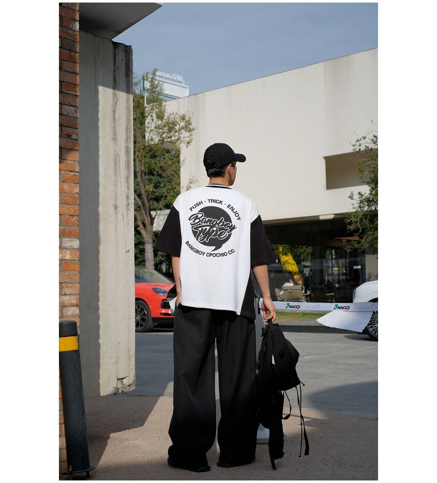 Real Boy - Honkbalshirt met elleboogmouwen en tweekleurige knoopjes