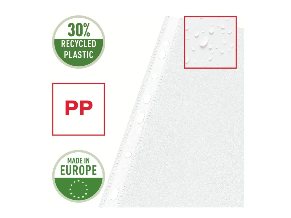 Plastlommer A4 Esselte med præg - (100 stk.)