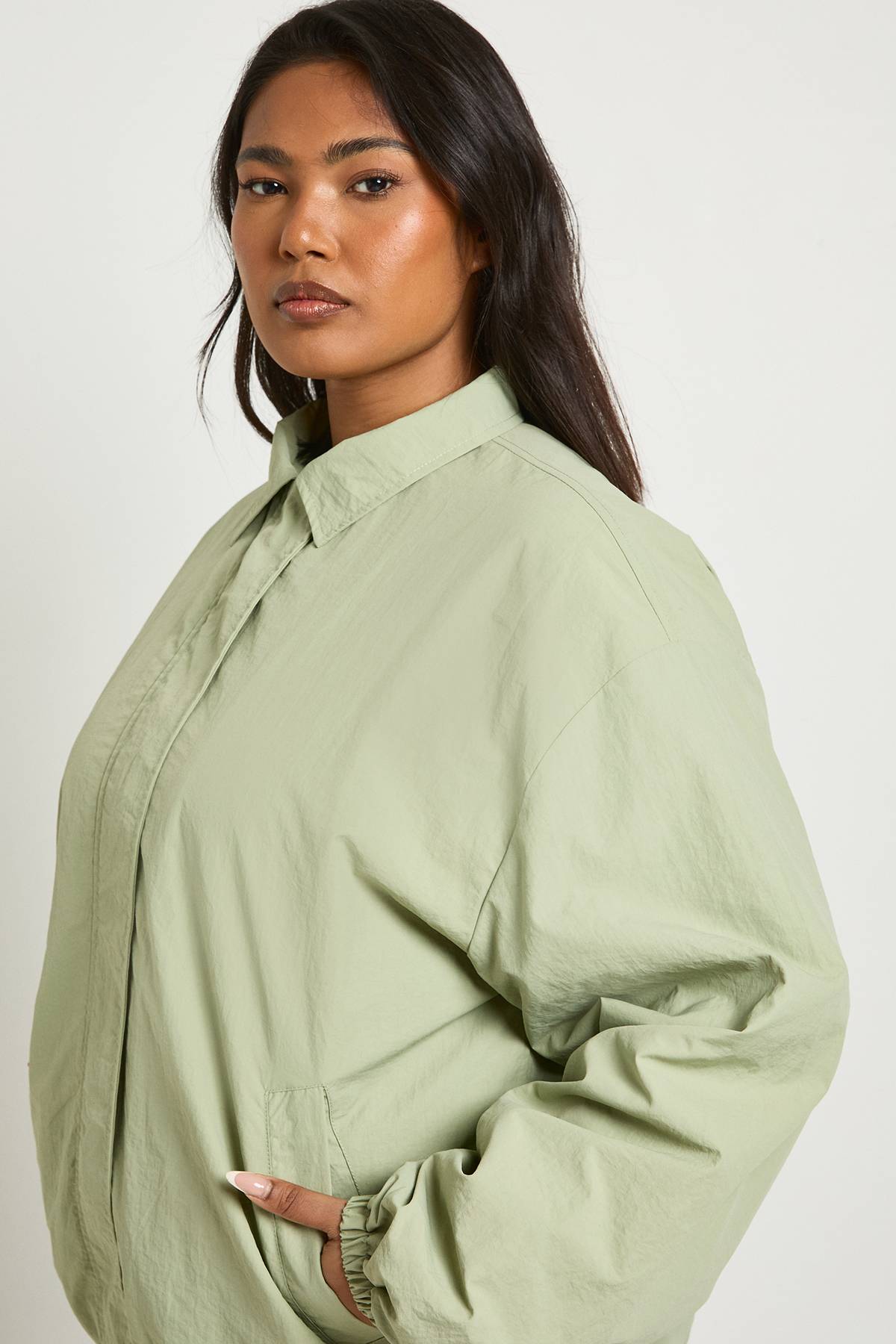 boohoo Blouson Bomber Oversize Grande Taille