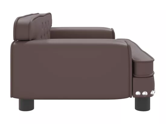 Canapé pour enfants marron 70x45x30 cm similicuir