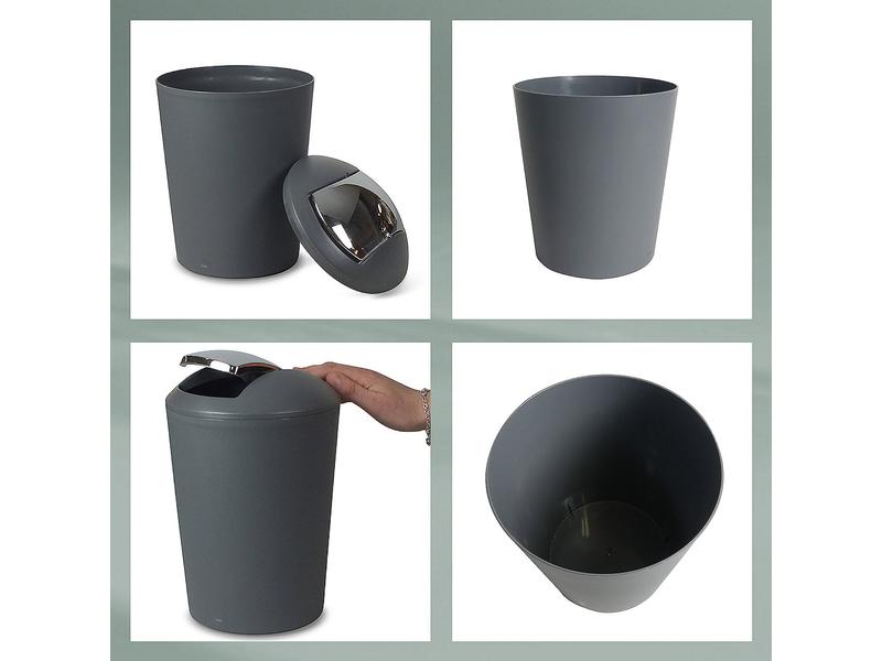 Kela Kosmetikeimer Marta 1.7 l, Schwarz Mülleimer