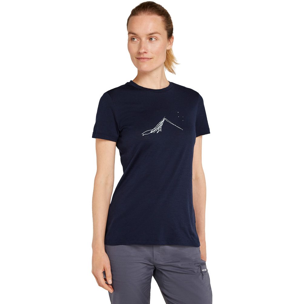 Icebreaker Merino 150 Tech Lite Southern Constellation T-Shirt Damen midnight navy