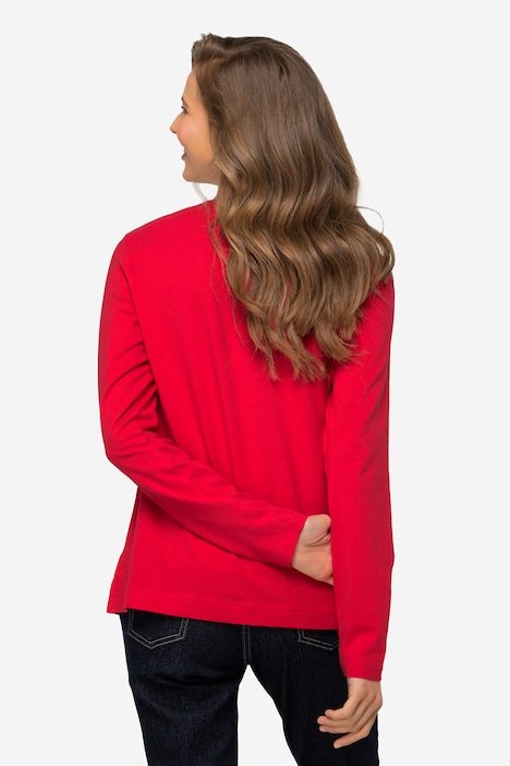 Longsleeve, Statement Stickerei, Rundhals, Langarm