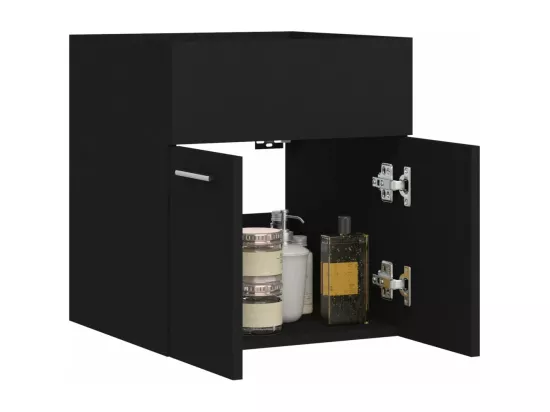 Armoire d'évier Noir 41x38,5x46 cm Bois d’ingénierie