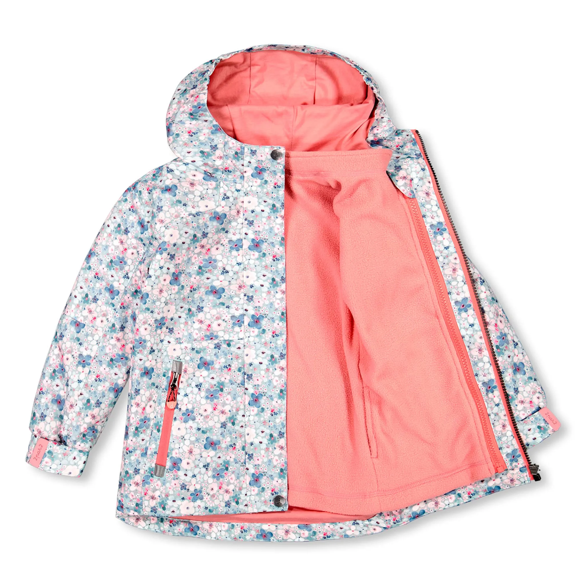 Deux par Deux Ensemble Extérieur 3-en-1 Fleurs 3-6ans