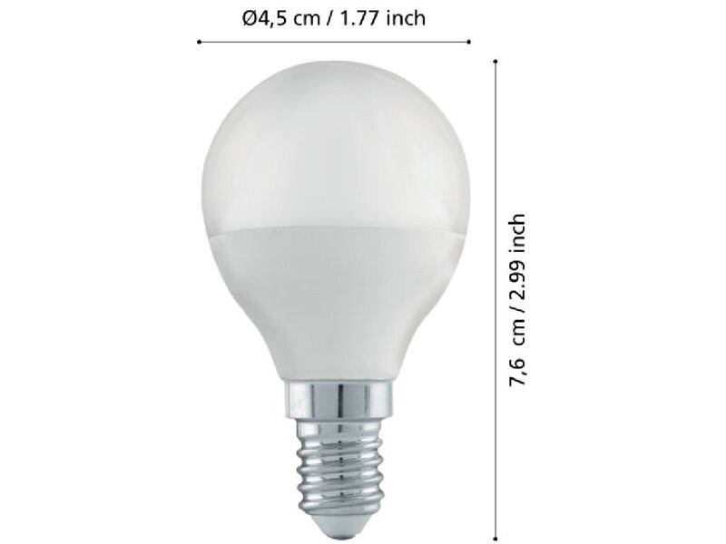 EGLO Leuchten Lampe 4.5 W E14 Warmweiss Filament LED-Glühbirne