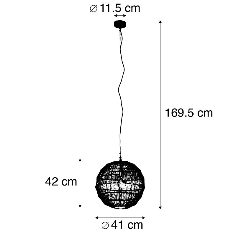 Moderne hanglamp messing 42 cm - Bolti