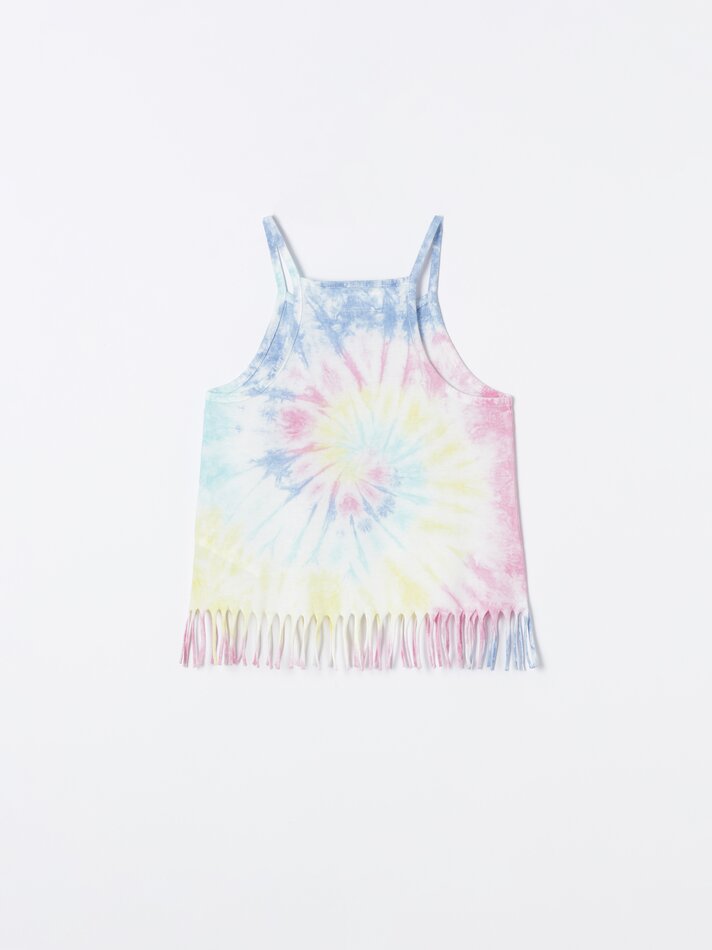 Regata tie-dye - Amarelo claro