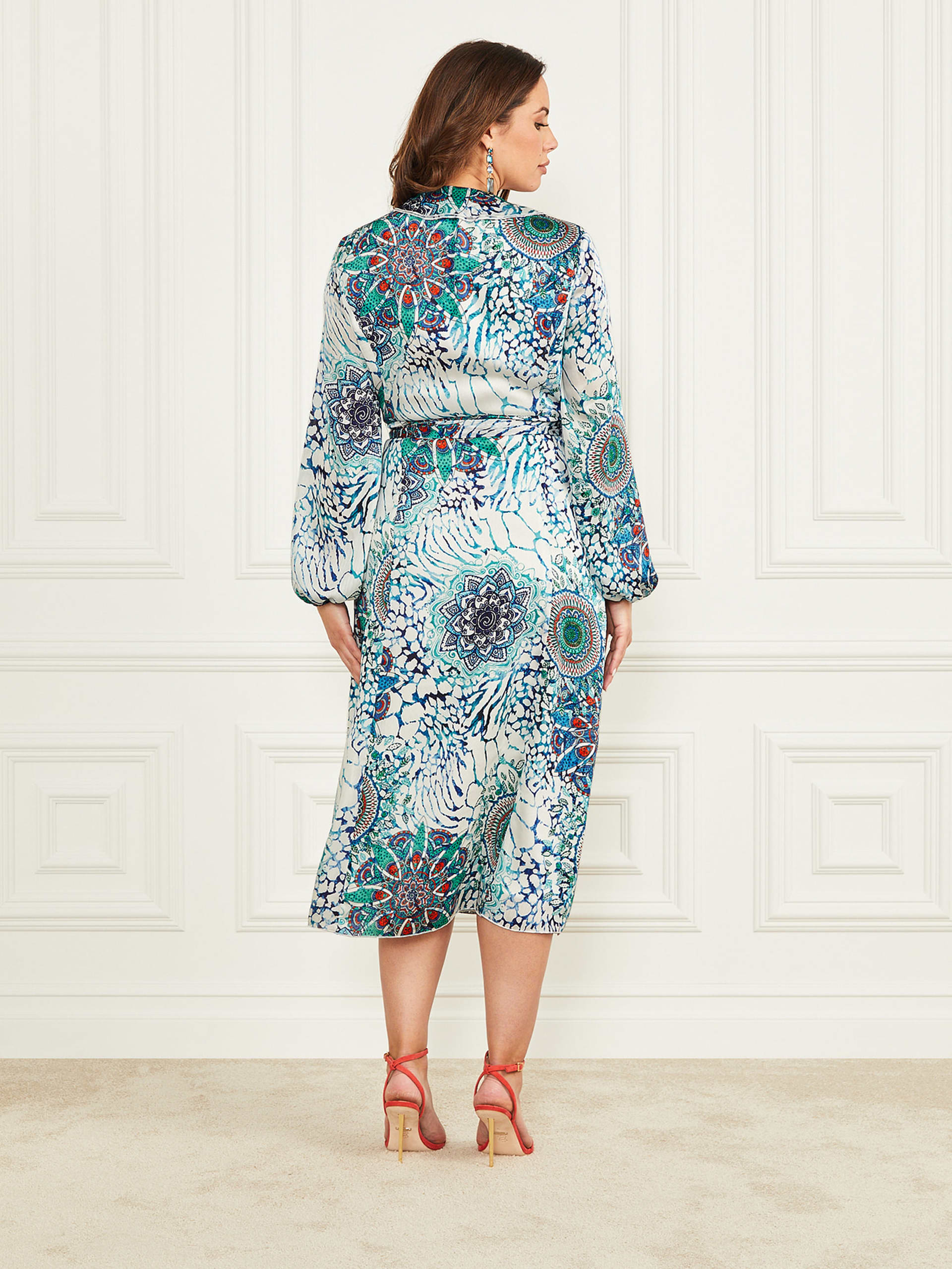 Vestido envelope estampado Mina