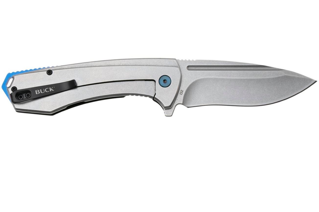 Buck Ruckus 0713BLS Stonewashed D2, Black & Blue Aluminium, zakmes