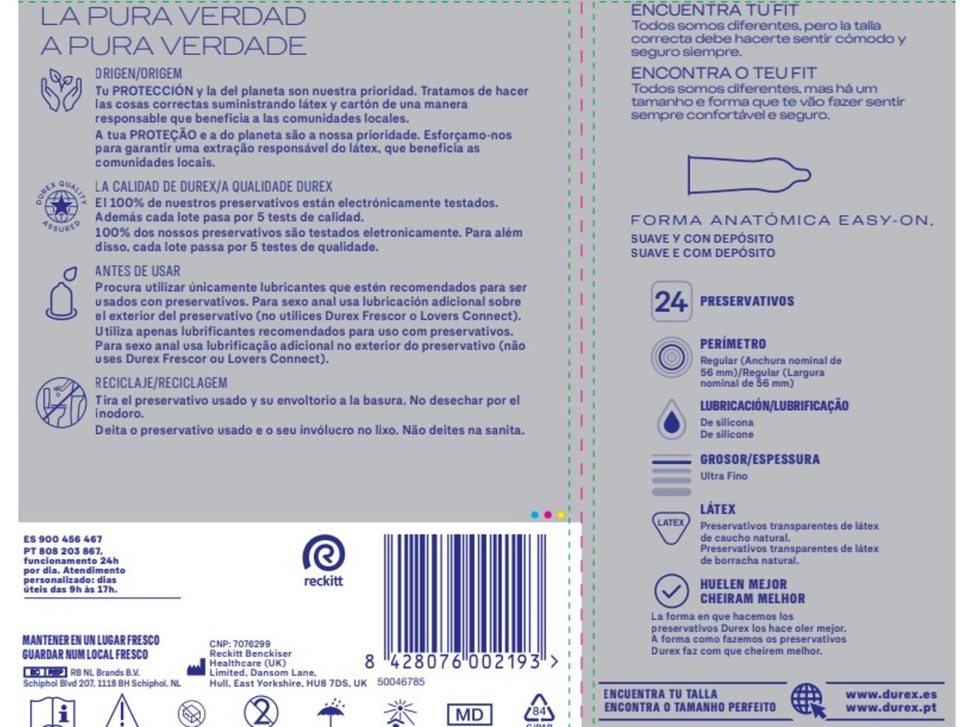 PRESERVATIVOS DUREX INVISIBLE 24 UN
