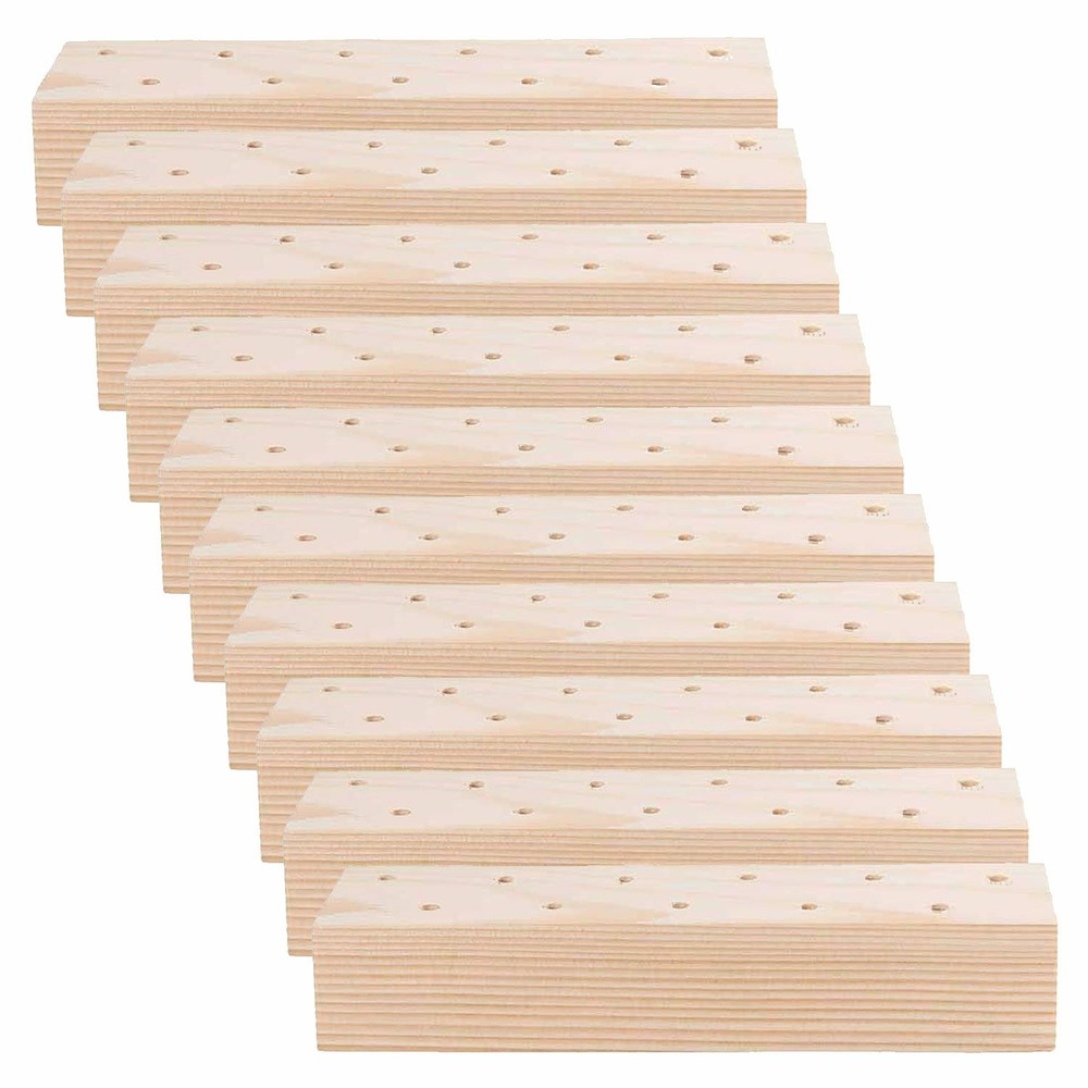 10 supports en bois pour fleurs séchées 21 x 4 x 5 cm