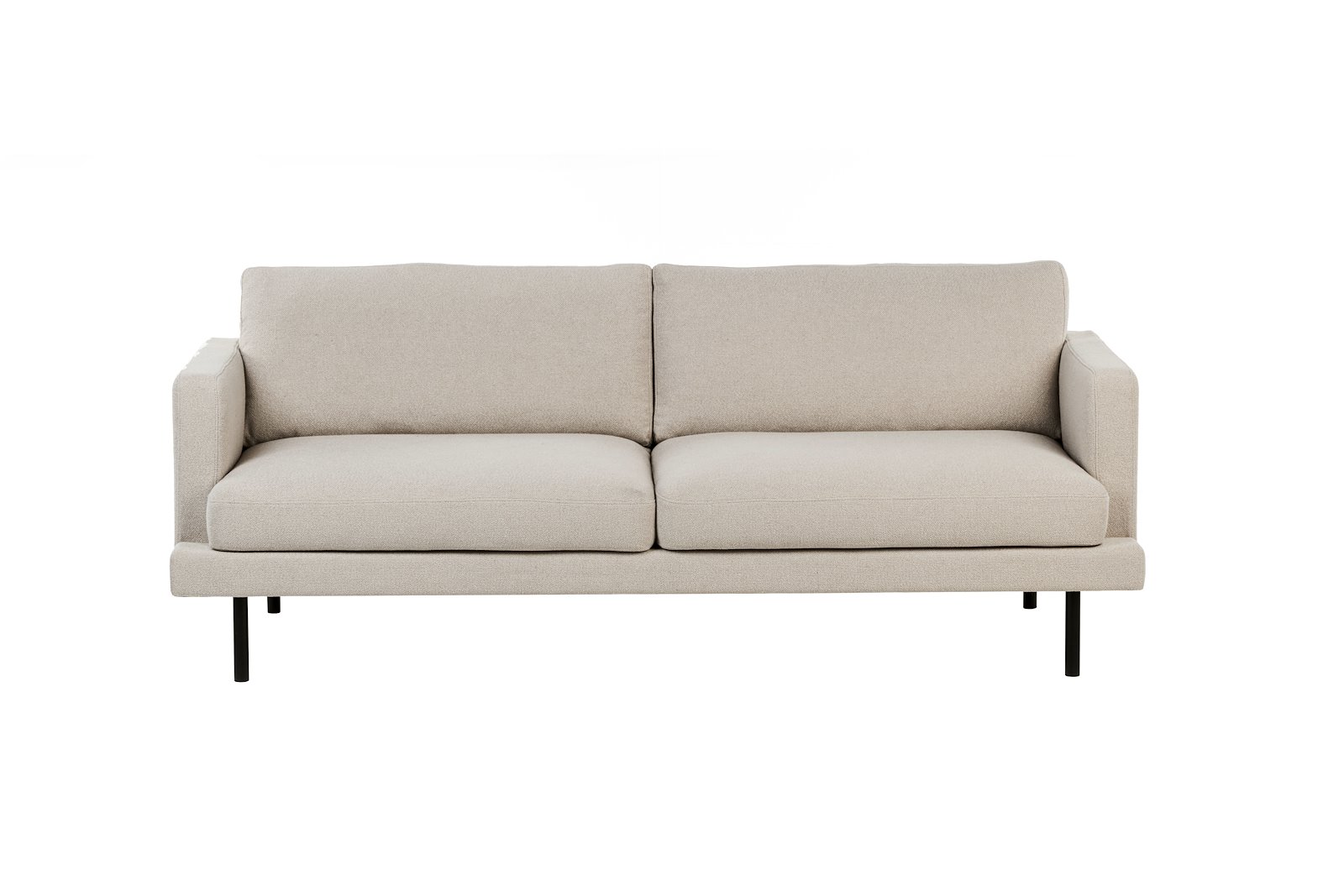 Newport 2,5-seter Tekstil Mia beige med sorte stålben
