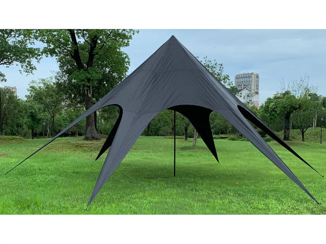 Tente forme étoile - Plastique - 10m - Noir