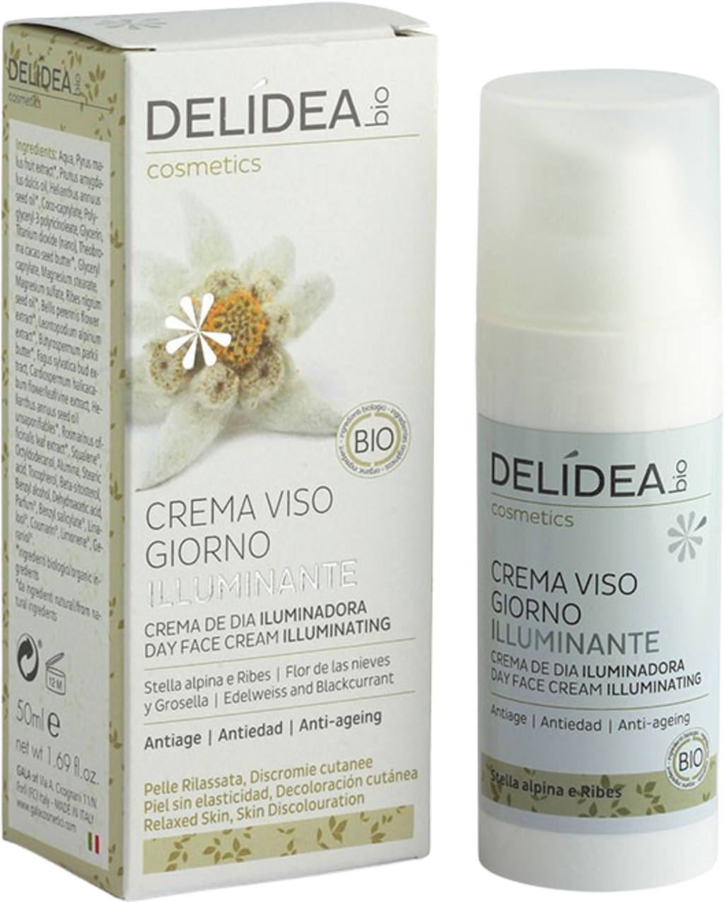 DELIDEA   Edelweiss & Blackcurrant Illuminating Day Face Cream, 50 ml