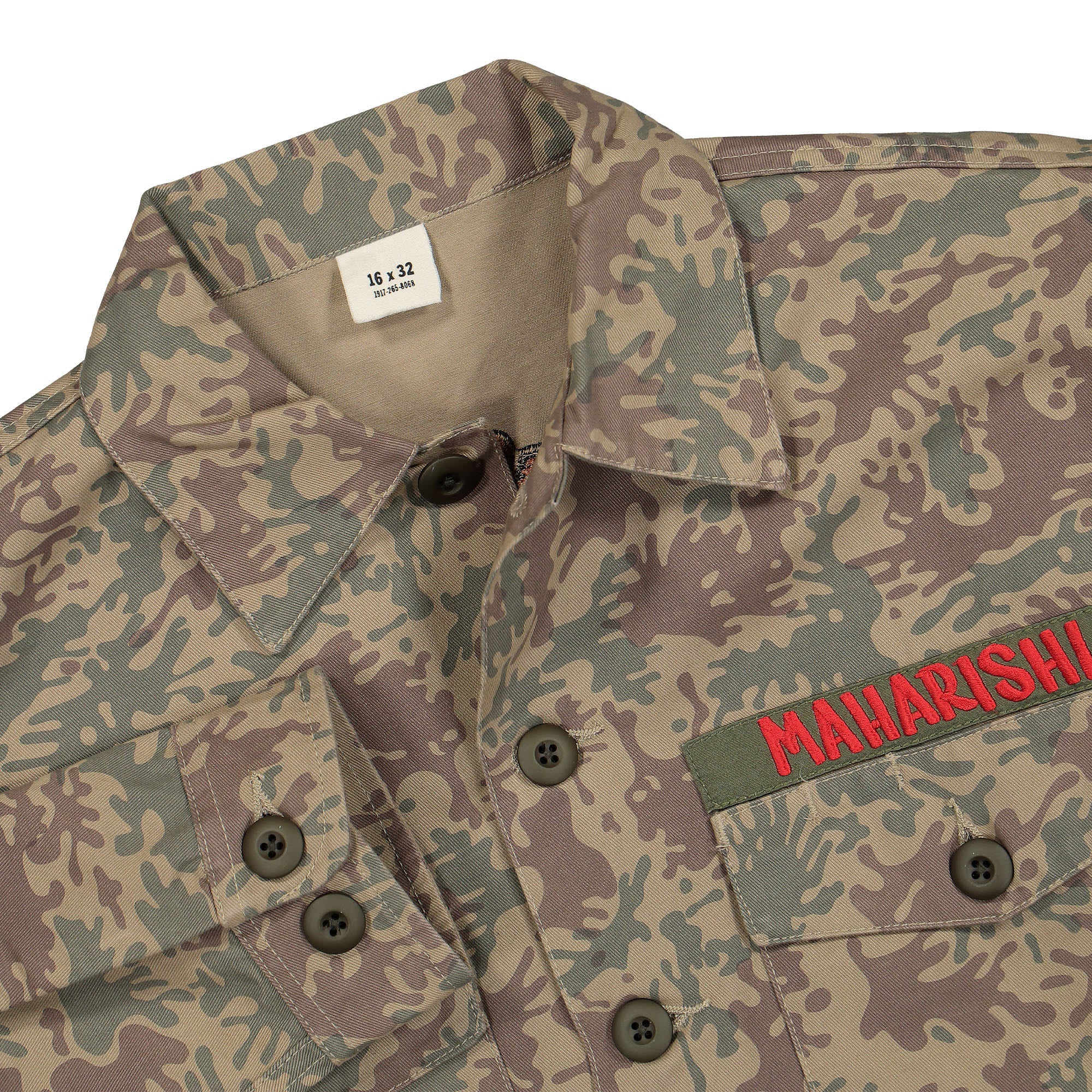 Maharishi<br>Camo Tiger Embroidered Shirt
