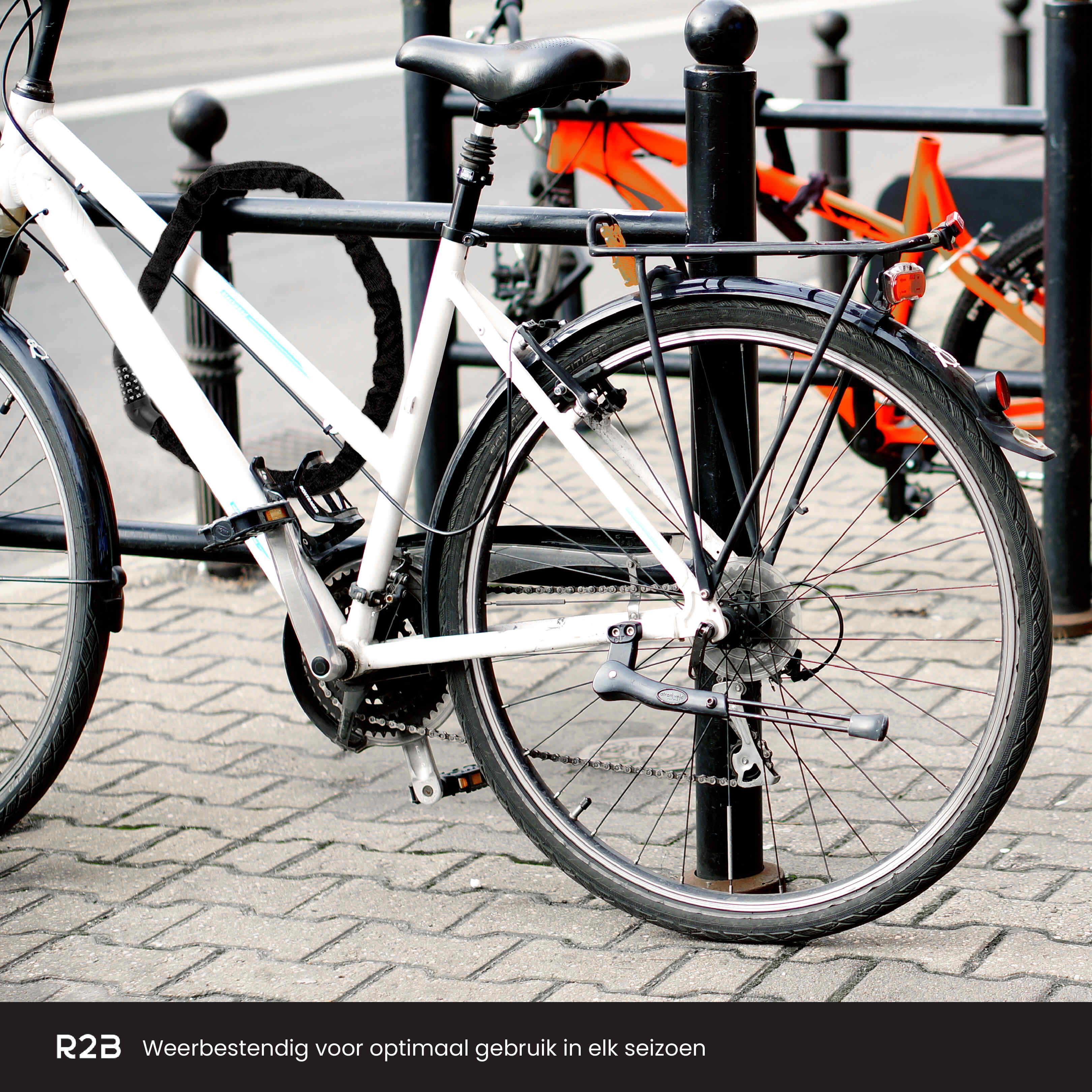 R2B 110 cm fietsslot met cijferslot - Black
