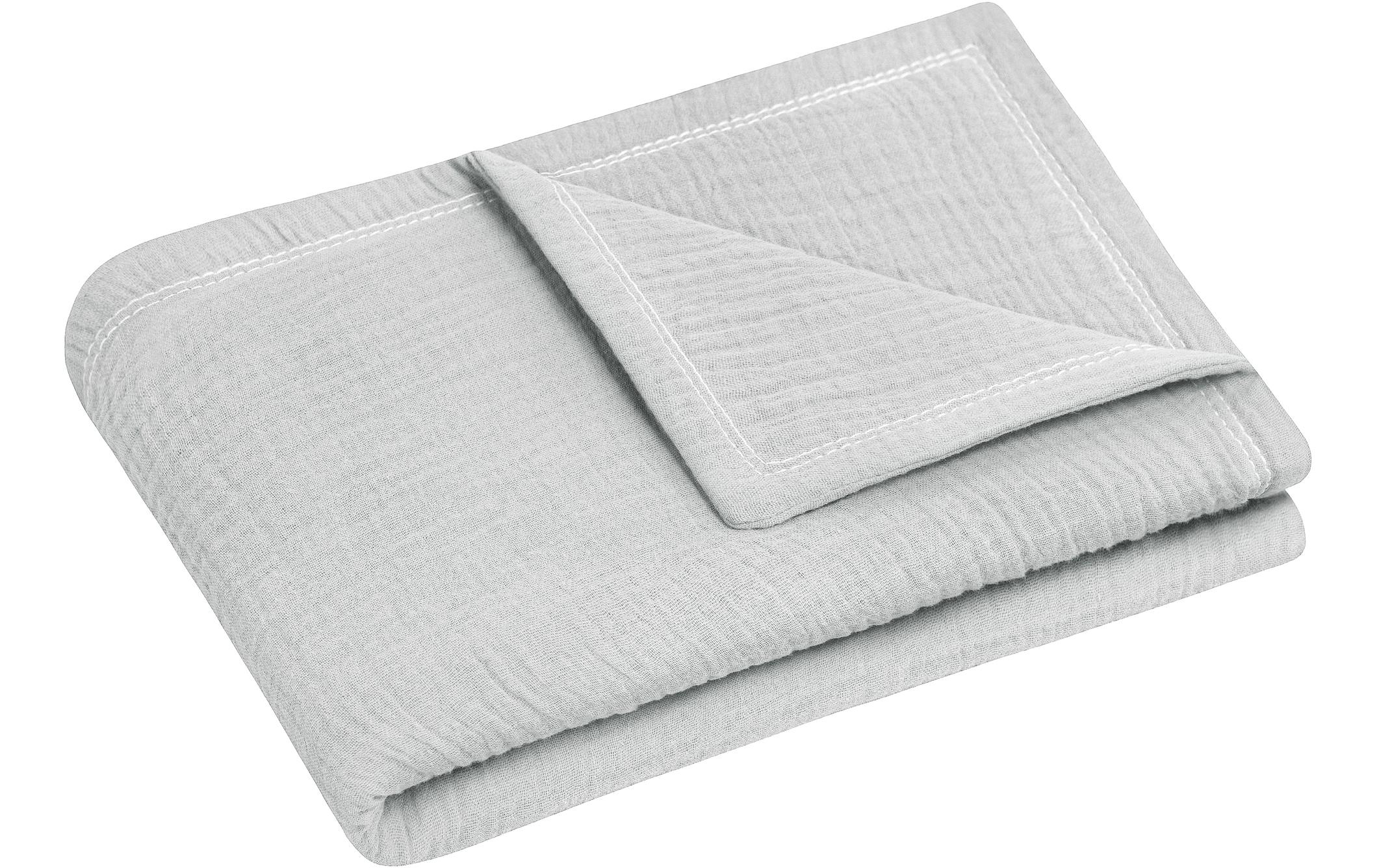 Kuscheldecke aus Baumwollmusselin Grau 70 x 100 cmSchmusedecke für Babys