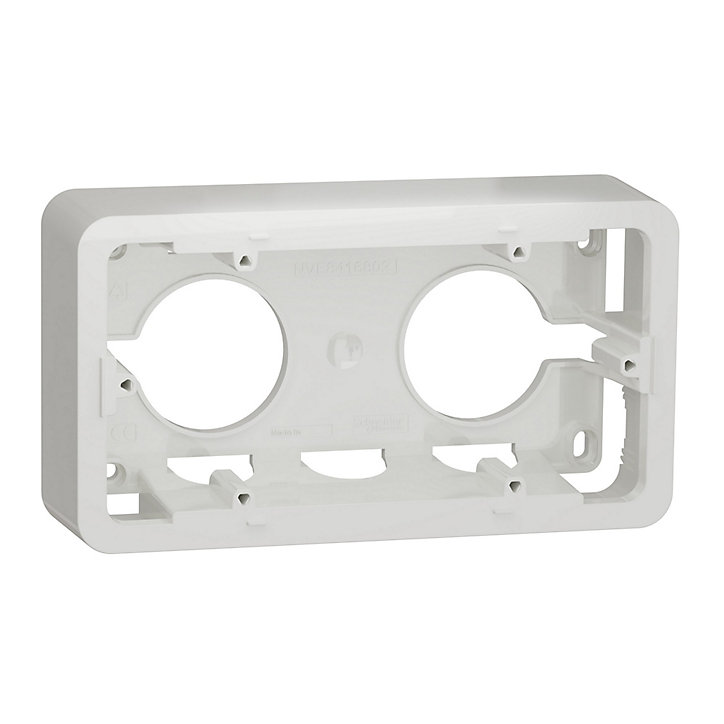 Cadre saillie 2 modules saillie Schneider Electric Unica Pro blanc