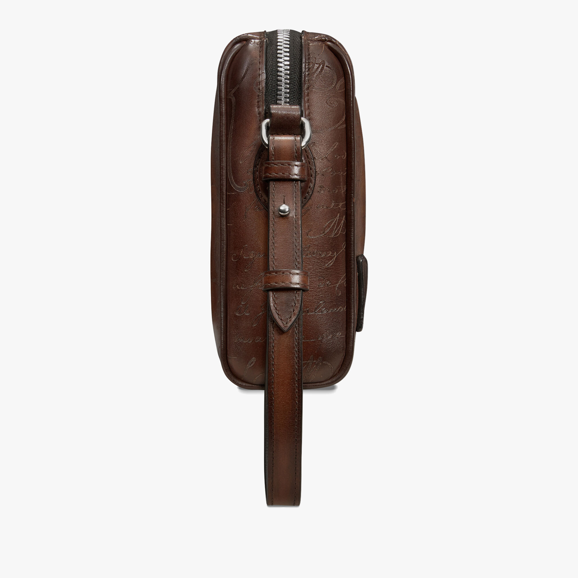 Pochette Zippee Rosewood En Cuir Scritto