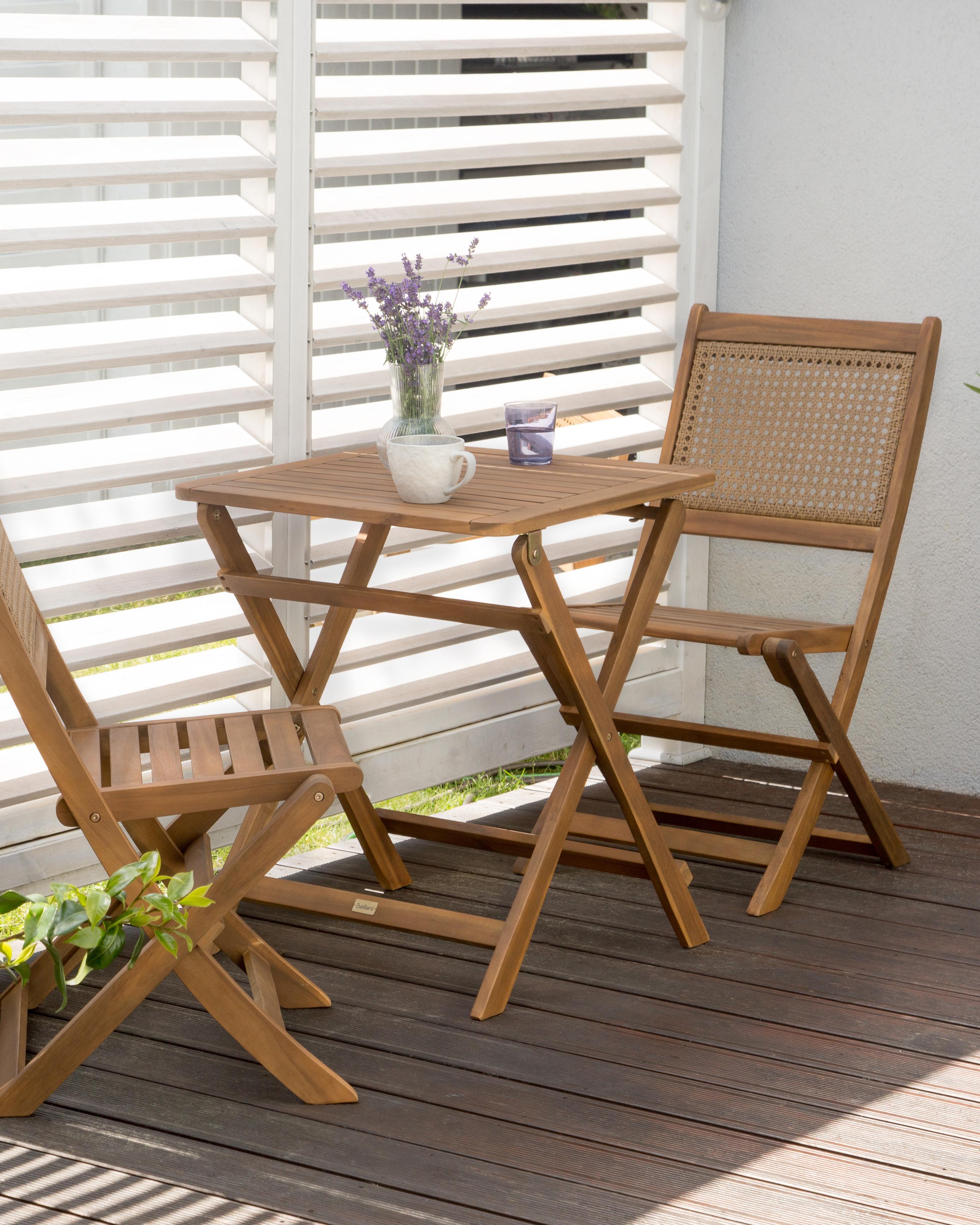 Set van 2 tuinstoelen PARAGGI Gecertificeerd acaciahout Donkerbruin
