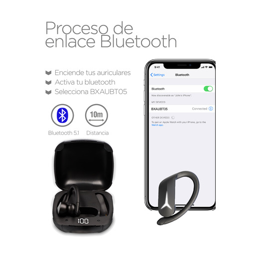 Fones de ouvido sem fio duráveis Ksix