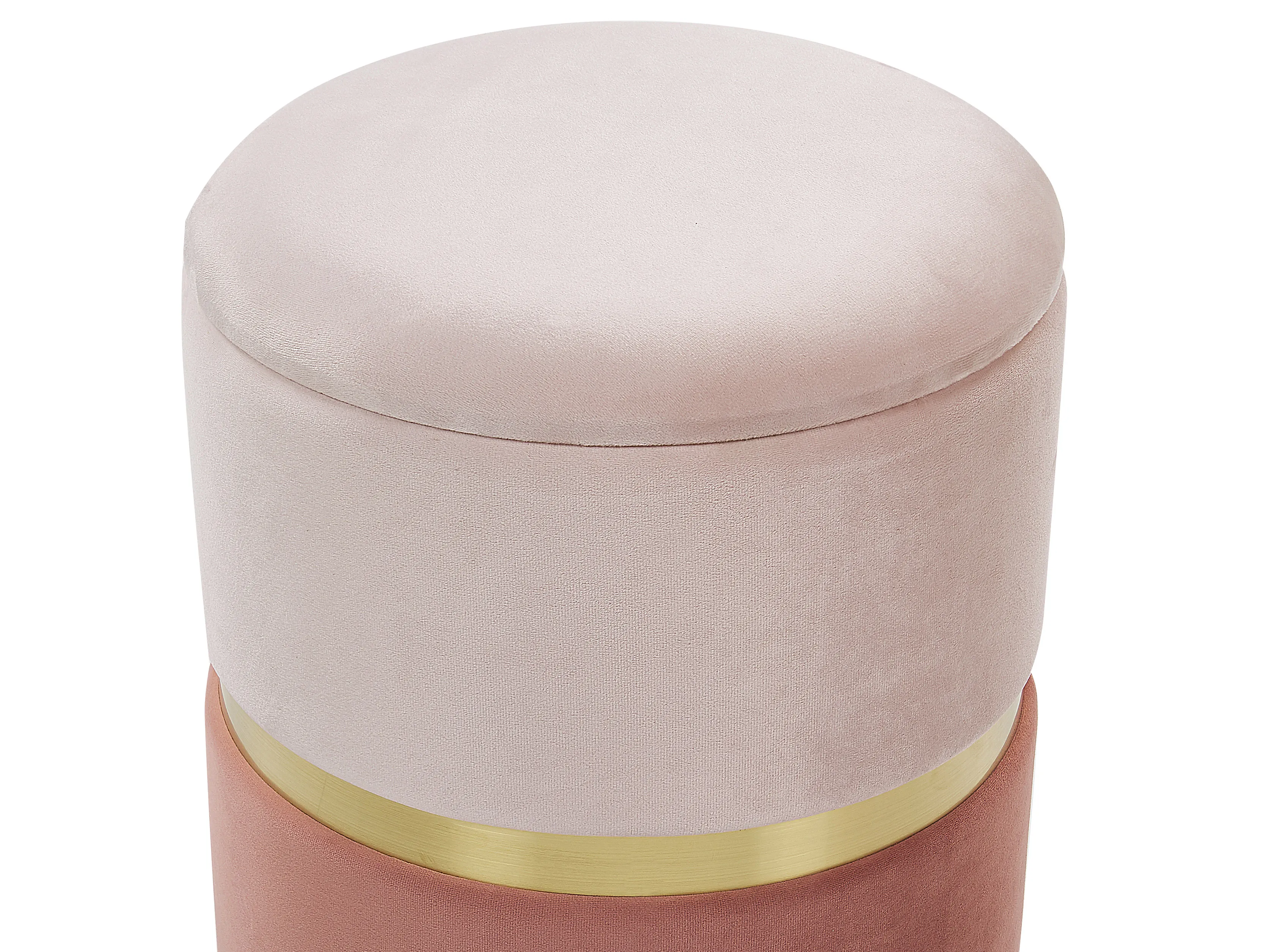 Set van 2 opbergpoefs WICHITA Fluweel Roze