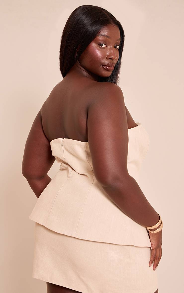 Naturel Plus Top Bandeau Long En Lin Premium Co-ord