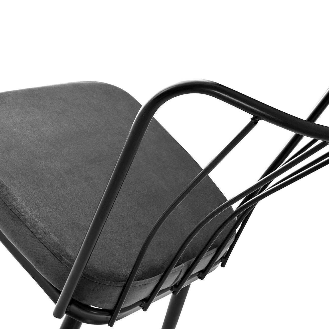Homitis 2 Chaises Yildiz noires - 43x82x42 cm