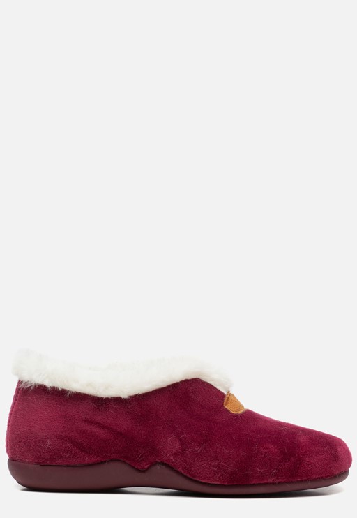 Basicz Pantoffels bordeauxrood Textiel