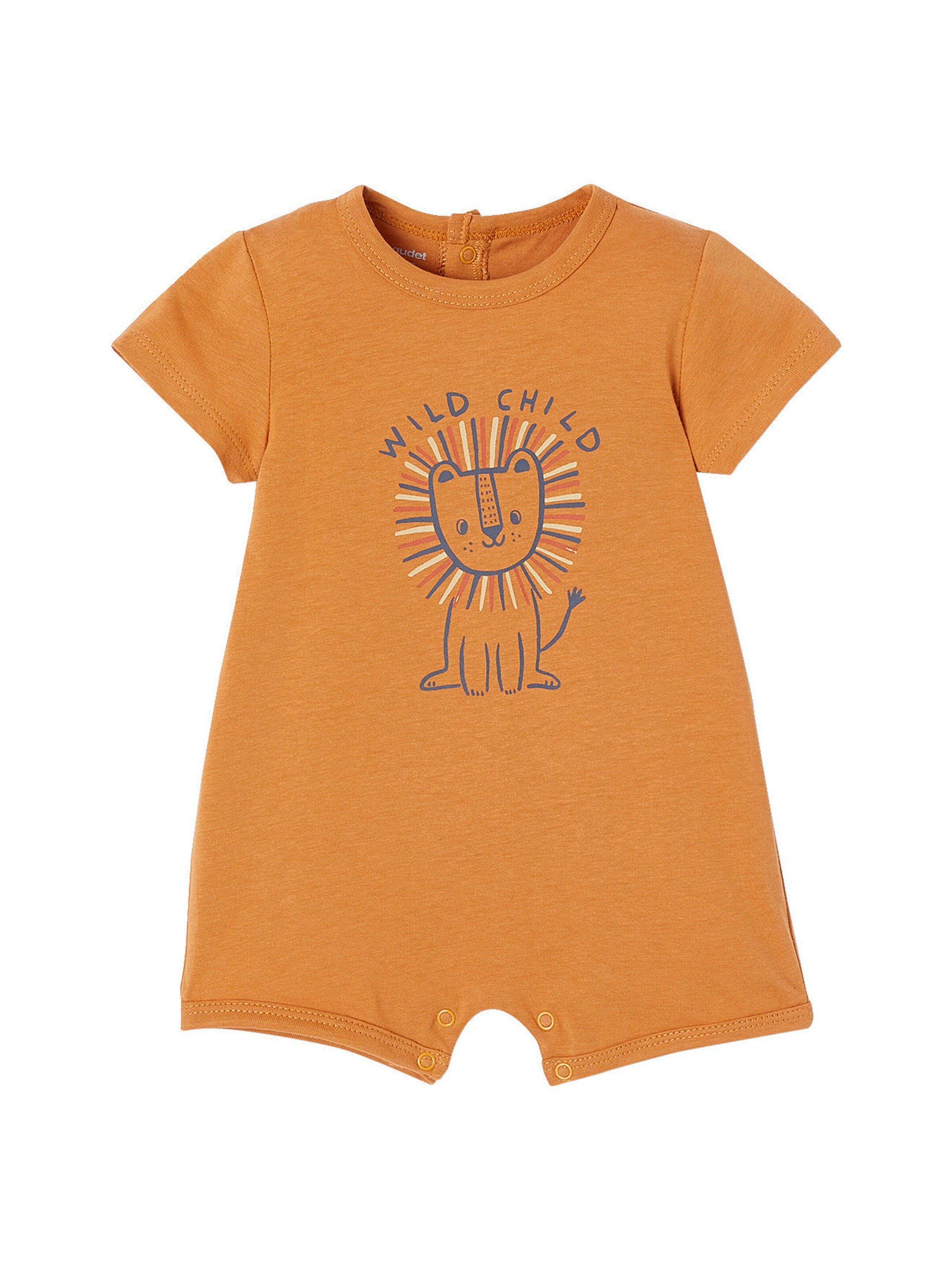 Vertbaudet Bio-Kollektion: Baby Kurzoverall BASIC karamell