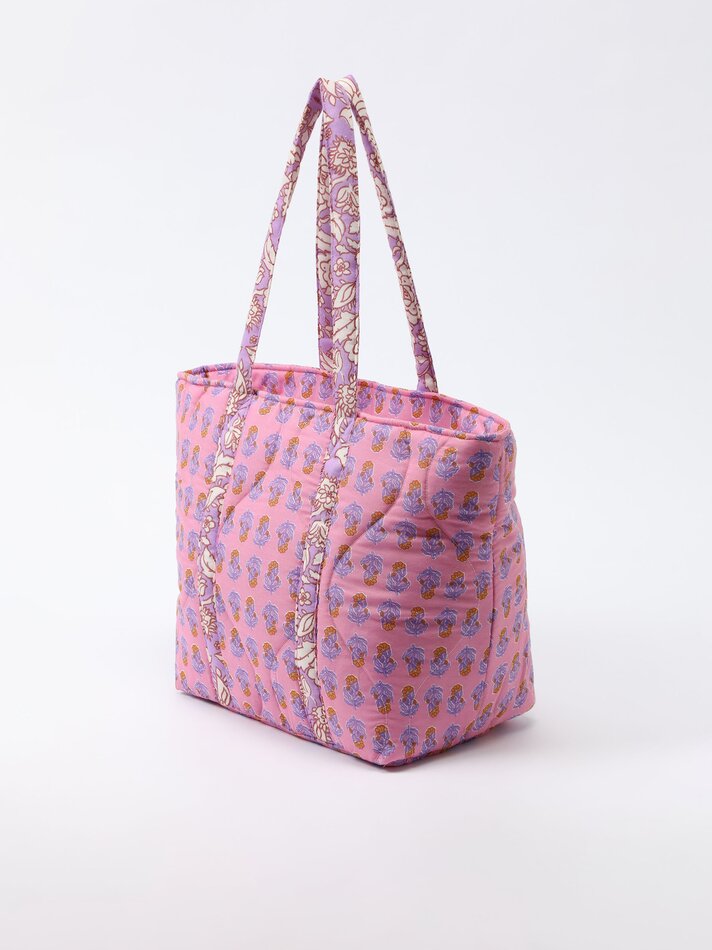 Sacola de compras estampada - Lilás