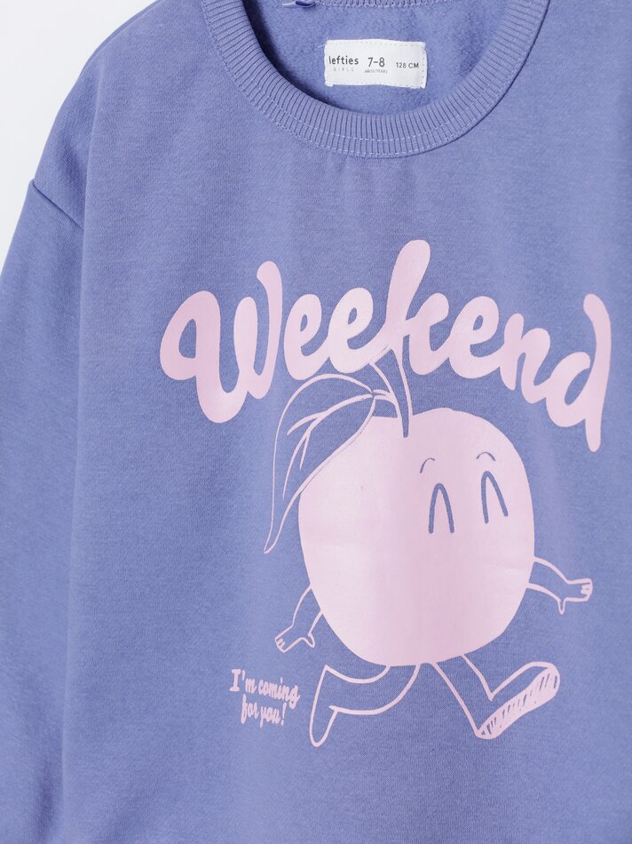 Moletom estampado - Roxo