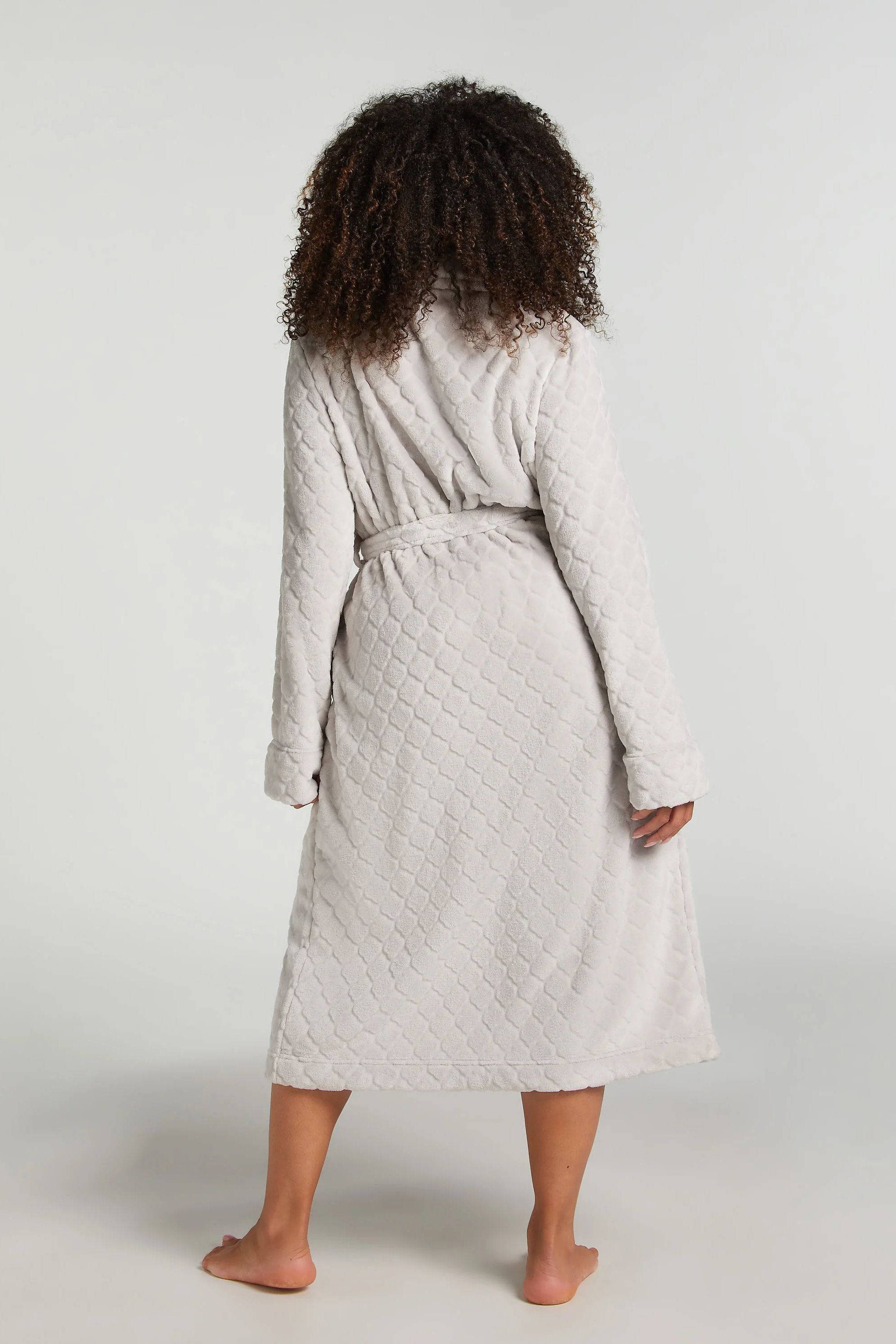 Hunkemöller fleece badjas grijs