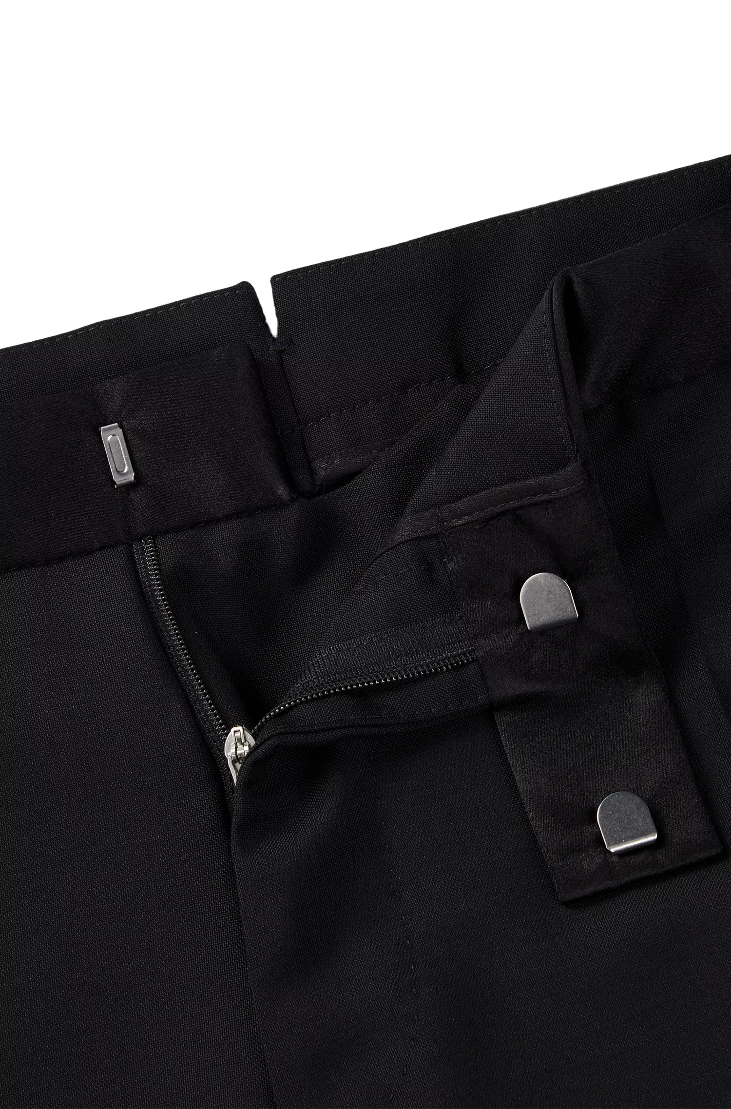 Calça BOSS Camel-Slim-fit em lã virgem e mohair