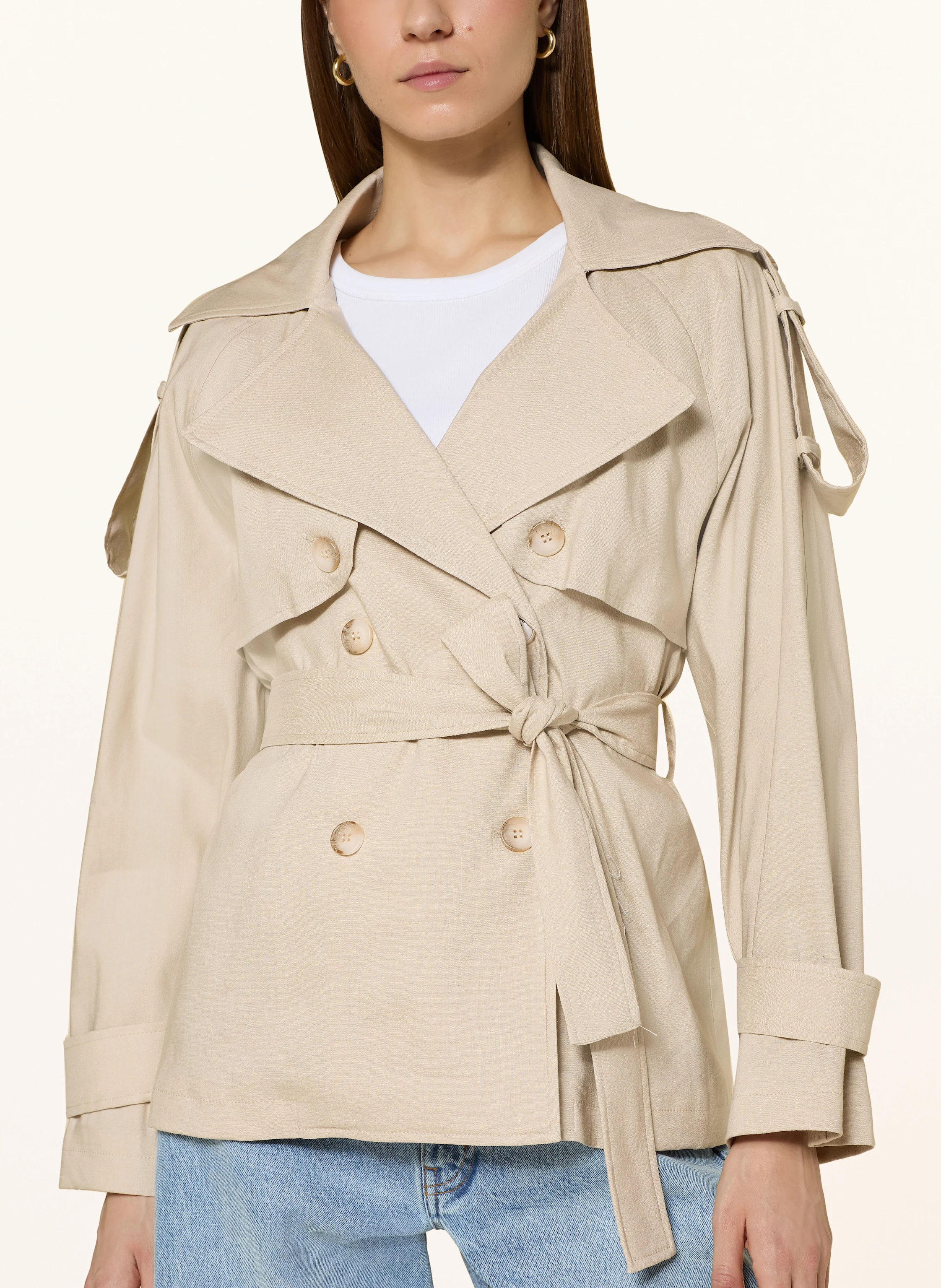 ANFINY Trenchjacke SAHARIANA mit Leinen