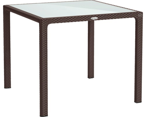 Lechuza tuintafel, kunststof, 90 x 90 cm, mokka