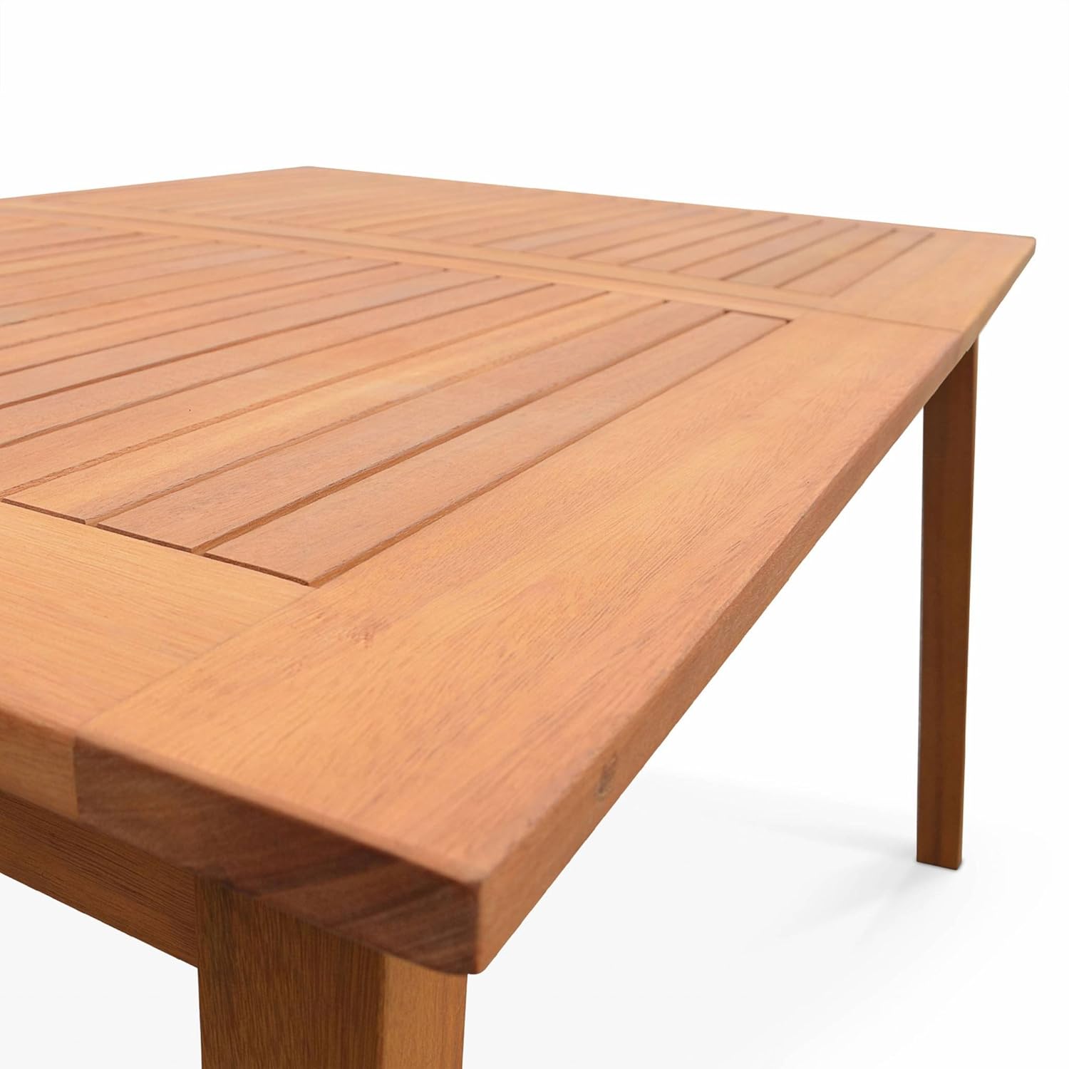 Alice's Garden - Holz-Gartentisch 120-180 cm - rechteckig mit Verlängerung aus Eukalyptus - Almeria