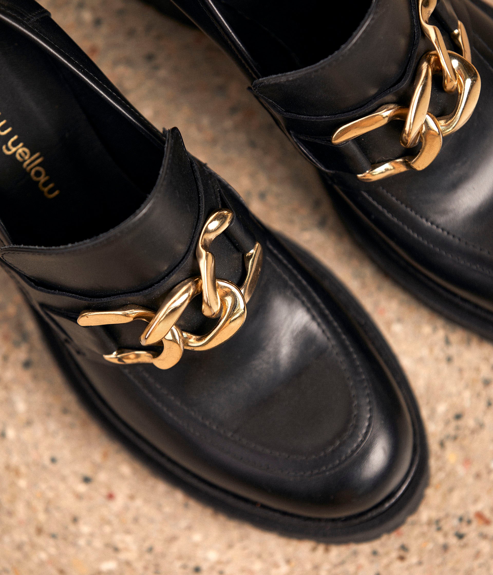 Mocassins noirs bijou Annah