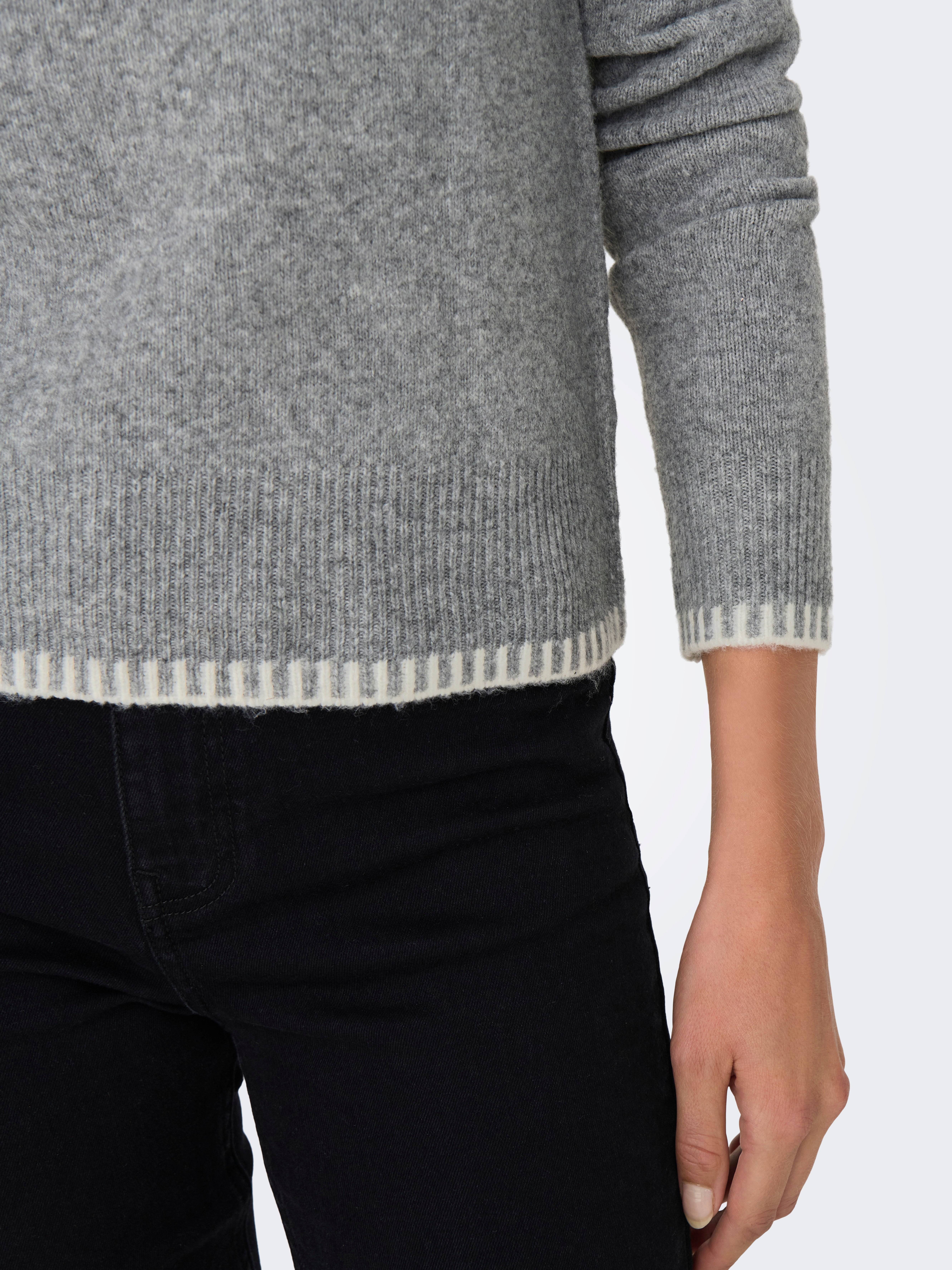 JDYSAGE Strickpullover Light Grey Melange