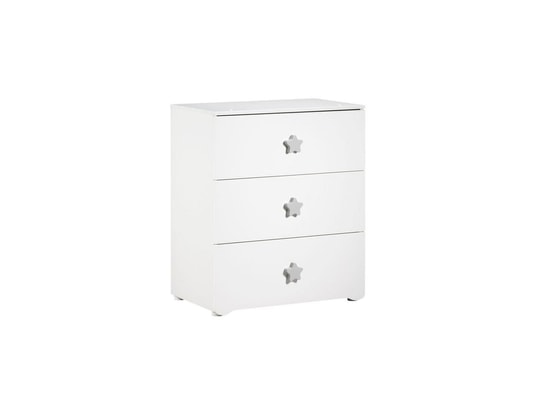TBD - Meuble à langer BABY PRICE Commode a langer 3 tiroirs - Boutons etoile gris...