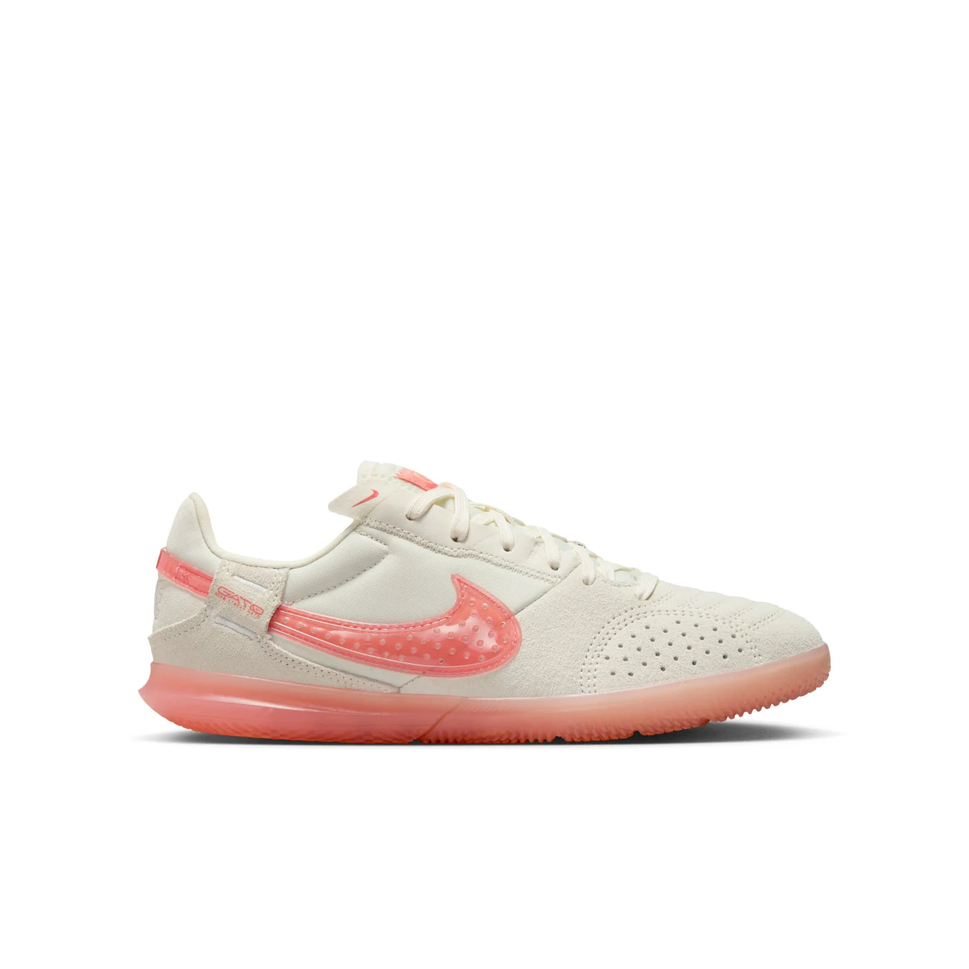 Nike Street Gato Straatvoetbalschoenen Kids Wit Lichtroze Oranje