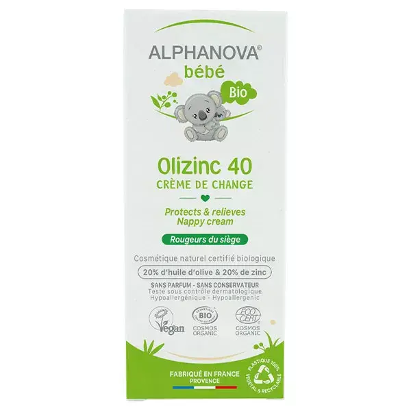 Creme para Assaduras Orgânico Alphanova Baby Olizinc 40 50g
