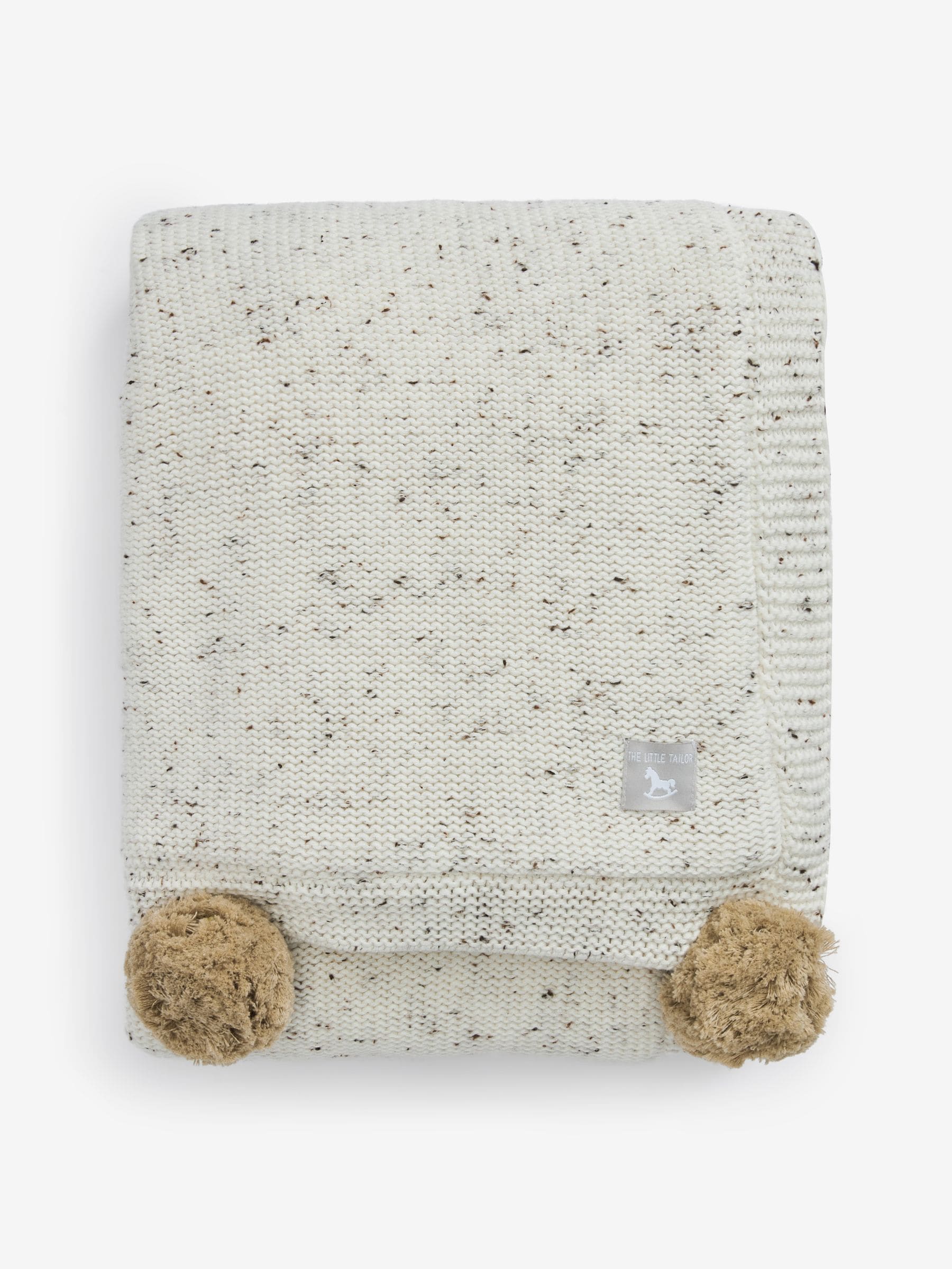 The Little Tailor - Babydeken met pompons en pluche voering