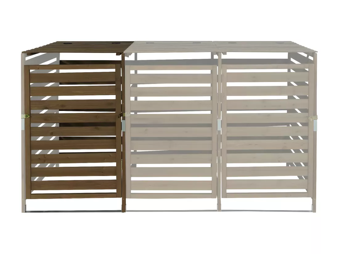 Extension pour cache-poubelle MCW-H62, brun foncé