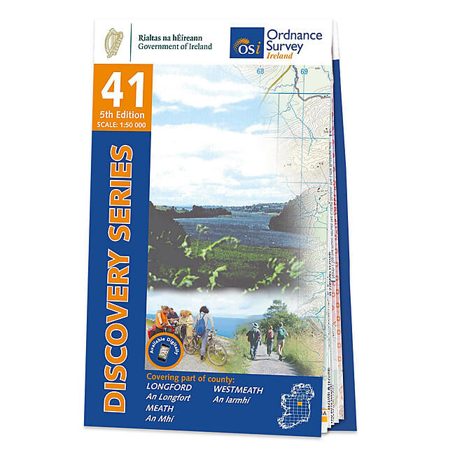 ORDNANCE SURVEY - 41 LONGFORD MEATH IRLANDE 1 50 000