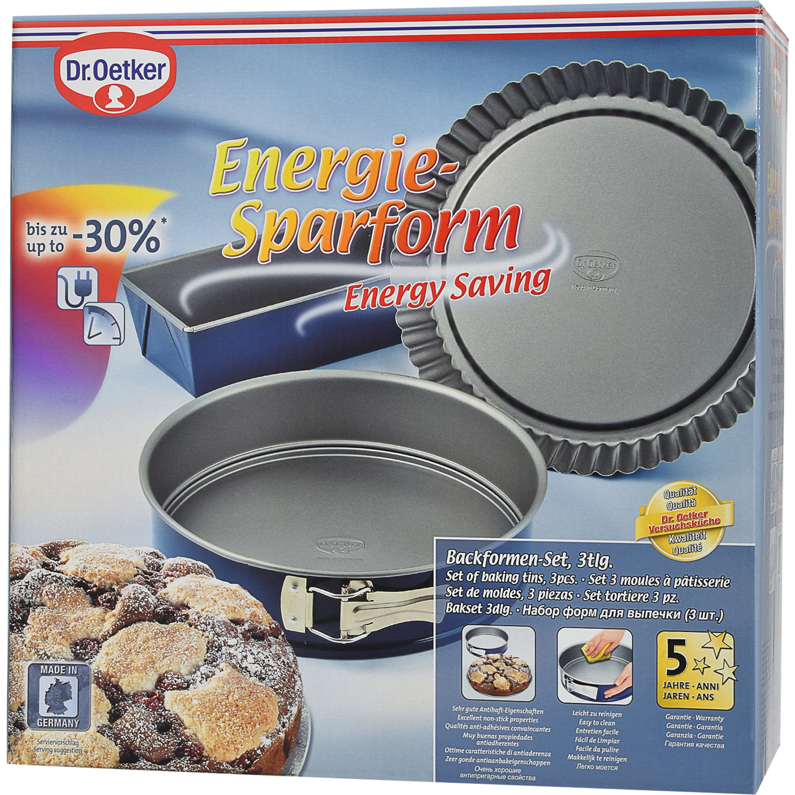 Dr. Oetker Backformen Set 3tlg