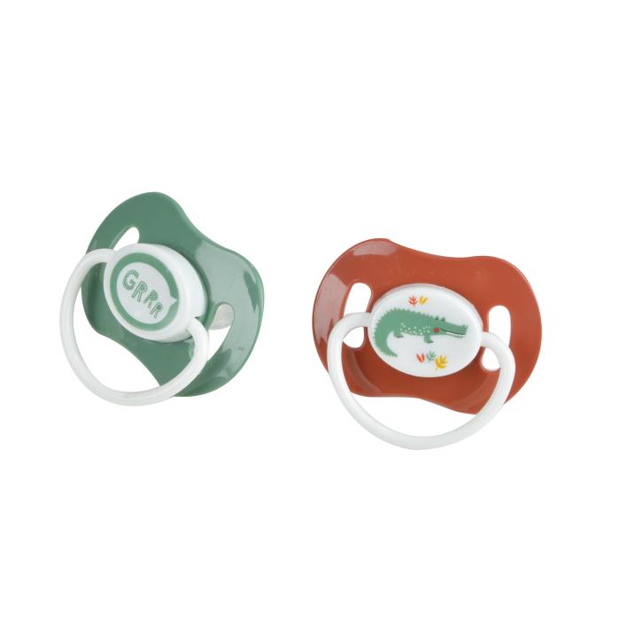 SET 2 SUCETTES PHYSIOLOGIQUE 6 MOIS CROCODILE